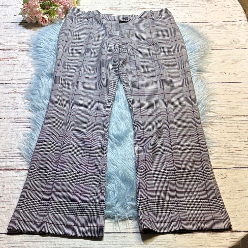 Calvin Klein Plaid Gray and Black Trousers